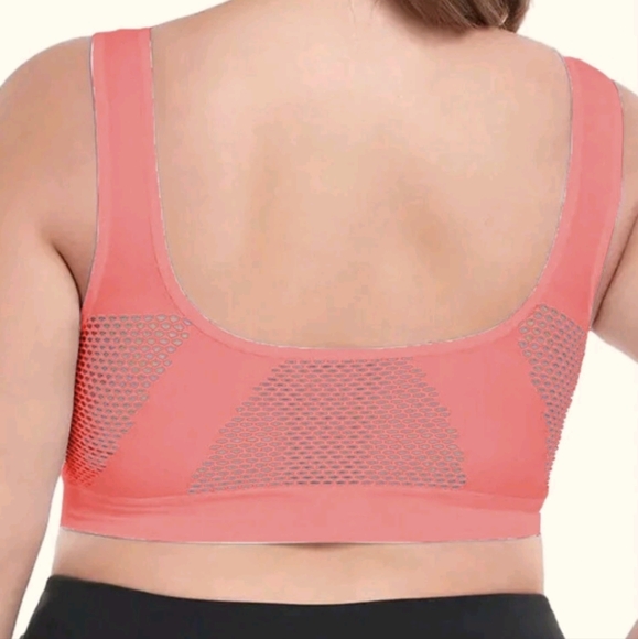 CORAL Sports Bra Breathable/Wireless WIDE COMFORT STRAPS W/ Removable Pa… - Picture 3 of 4